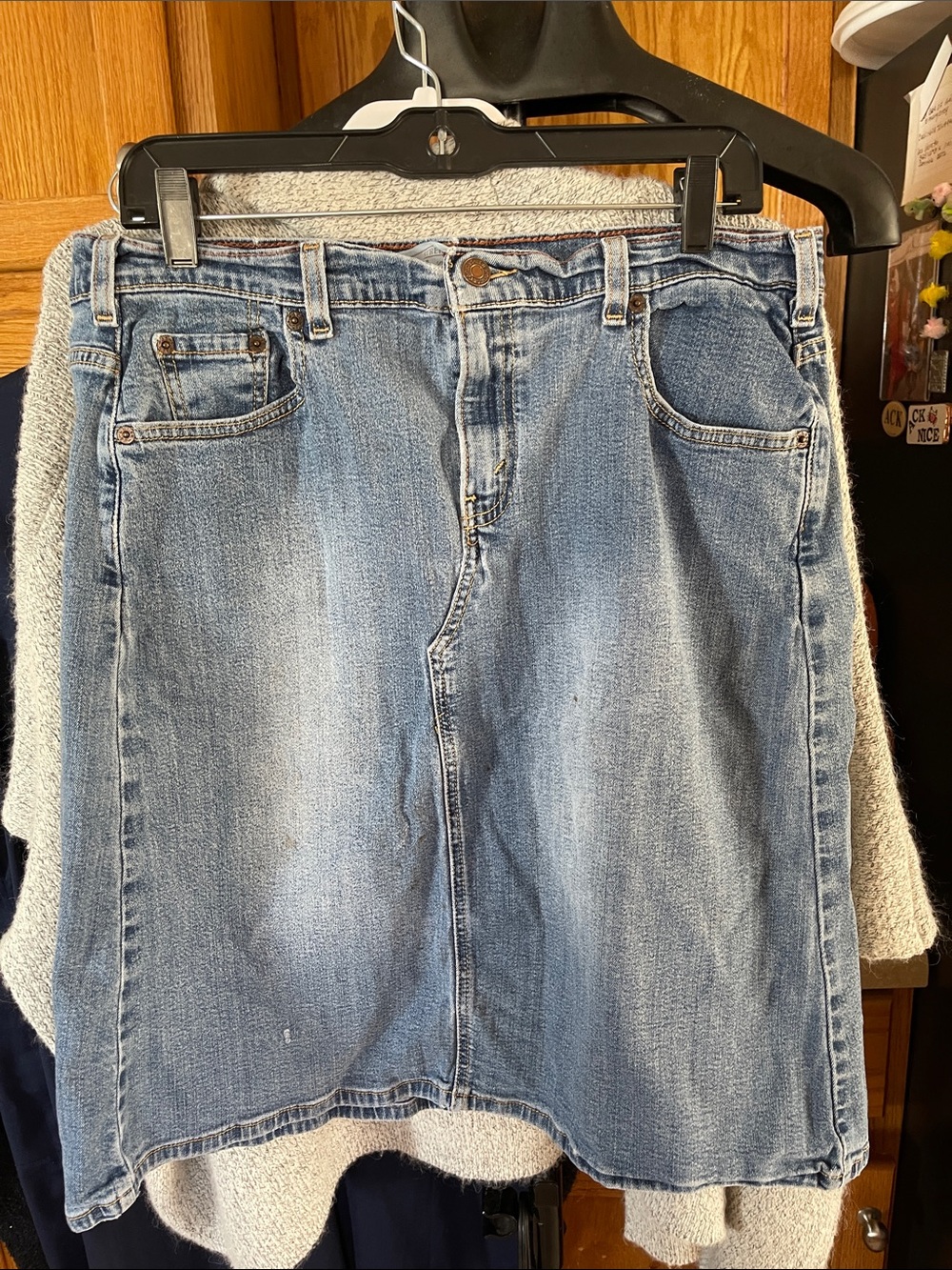 Levi Strauss Signature Vintage MIDI Jean Skirt Misses Size 14